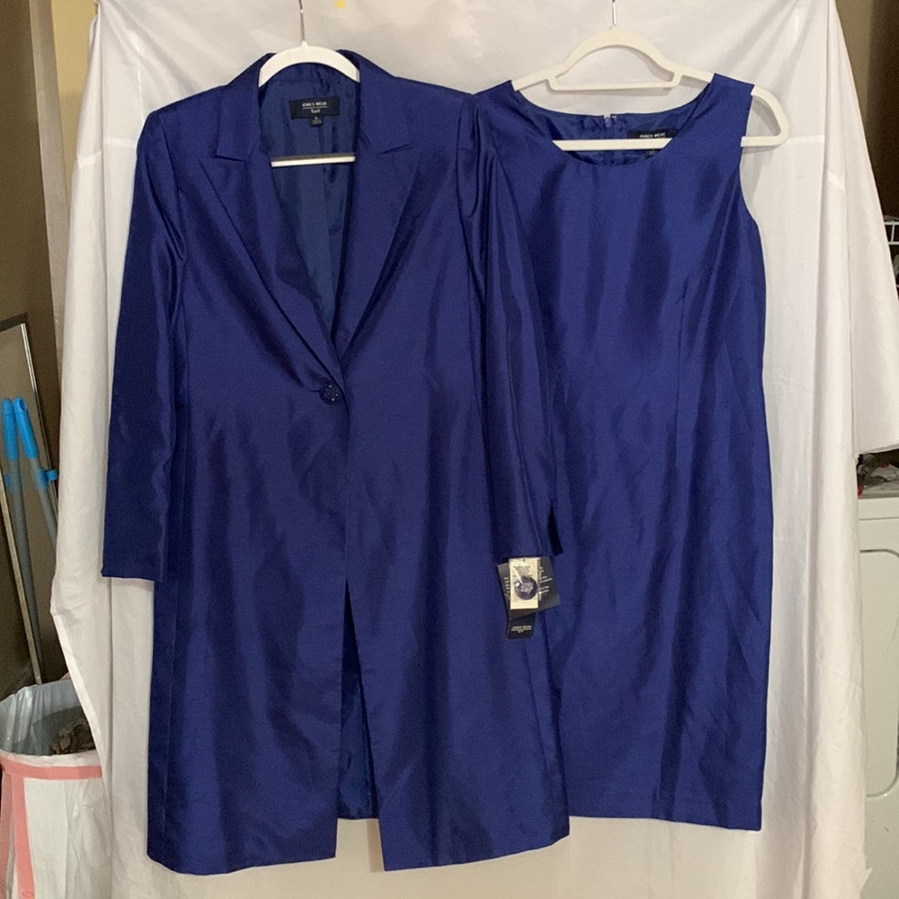 JONES WEAR Suit Royal Blue Jacket/Dress, Size 10 NWT MAKE AN OFFER!!!